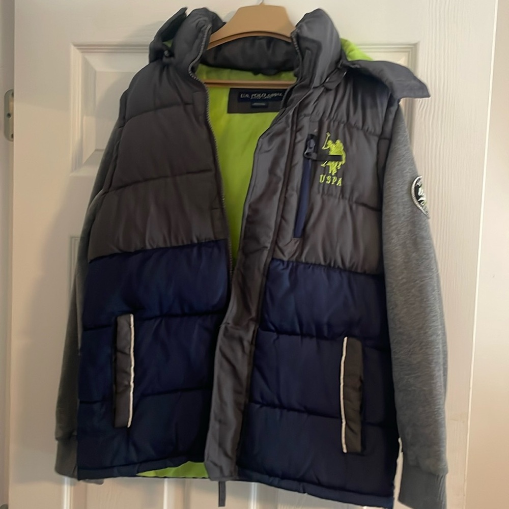 Boys youth sports jacket by polo gently used and maybe worn once